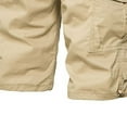 thumbnail image 6 of CHEEREAM Mens Outdoor Cargo Capri Pants Relaxed Fit Multi-Pocket 3/4 Long Shorts Cotton Twill Beach Hiking Travel Shorts Khaki M, 6 of 6