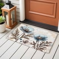 thumbnail image 4 of Vintage Poppy 2x3 Area Rugs for Living Room, Blue Flowers Plant Non Slip Floor Mat Washable Low-Profile Indoor Carpet for Bedroom, Dining Room, Bathroom, 4 of 9