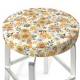 thumbnail image 6 of Goofa Hippie Bee Honeycomb Printed Stool Covers Round, Waterproof Round Bar Stool Covers Anti-Slip Round Bar Stool Seat Cover with Elastic Bands Durable -, 6 of 7