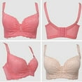 thumbnail image 3 of Jiaroswwei Women Adjustable Push Up Side Gathering Furu Lace Sexy Bra Shaping Underwear, 3 of 7