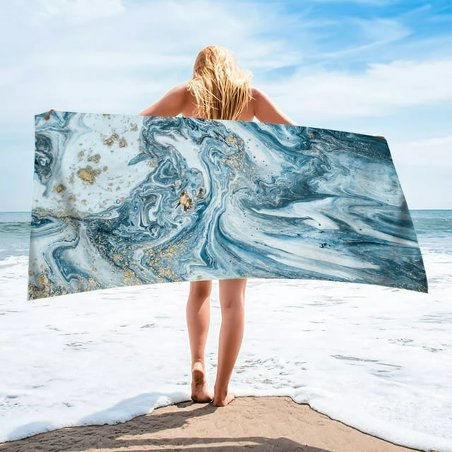 Xihbxyly Toalla de Playa de Microfibra, de Secado Rápido y Súper Absorbente, Ligera y Resistente a La Arena, Multiusos para Viajes y Piscina, Manta de Picnic de Playa, Fácil de Limpiar, Tamaño 80 X 1