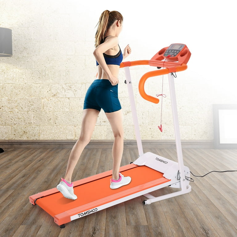 TOMSHOO Portable Folding Electric Motorized Treadmill Machine with Emergency Stop Switch Walmart