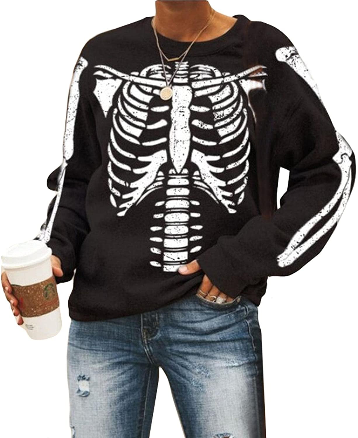 skeleton sweatshirt zip up