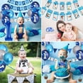 thumbnail image 5 of 1st Birthday Decorations for Boys, First Birthday Party Decoration with Baby Month Photo Banner,  Blue Silver Latex Balloons, Happy Birthday Banner, 5 of 9