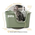 thumbnail image 2 of Arenero Para Gato Caja De Arena Mediano Con Pala Esquimal Pets Color Verde, 2 of 6