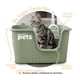 thumbnail image 2 of Arenero Para Gato Caja De Arena Mediano Con Pala Esquimal Pets Color Verde, 2 of 6