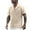 Khaki, variant on Men's Casual Short Sleeve Button Down Fashion Shirt - Summer Lapel Solid Color Style for Comfortable Wear