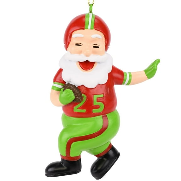 Tree Buddees Touchdown Santa Christmas Sports Football Ornament (Xmas Colors)