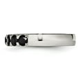 thumbnail image 3 of Auriga Fine Jewelry Stainless Steel Polished Black CZ 4 mm Band for Women Size 8, 3 of 6