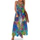 thumbnail image 1 of Vestido sin mangas con estampado floral abstracto colorido de primavera Fling vestidos para mujer tendencia de ropa de verano para mujer, 1 of 7