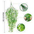 thumbnail image 3 of Holloyiver Artificial Hanging Plants, 31.5 Inch Fake Hanging Plant Faux Ivy Vine Leaves, UV Resistant Plastic Wall Plants for Indoor Outdoor Home Garden Wedding Jungle Party Patio Decor (Green), 3 of 8