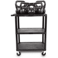 thumbnail image 7 of Tubstr Printer Cart Flat Shelf, Compact and Heavy-Duty Storage Cart - Supports up to 300 lbs - Great for Home, Office, Warehouse and More (28" x 18" / Black), 7 of 7