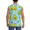 thumbnail image 4 of Uemuo Cartoon Avocado Pattern Men's Sleeveless T-Shirt,Muscle Athletic Tank Top, Moisture-wicking Quick-dry Breathable Classic Tee Top for Gym Run Outdoor Sports-, 4 of 8