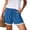 Blue, variant on Zedker Plus Size Lace Trim Elastic High Waisted Shorts for Women 2026 Summer Casual Loose Vacation Beach Lounge Ruffle Shorts Size S-XXL