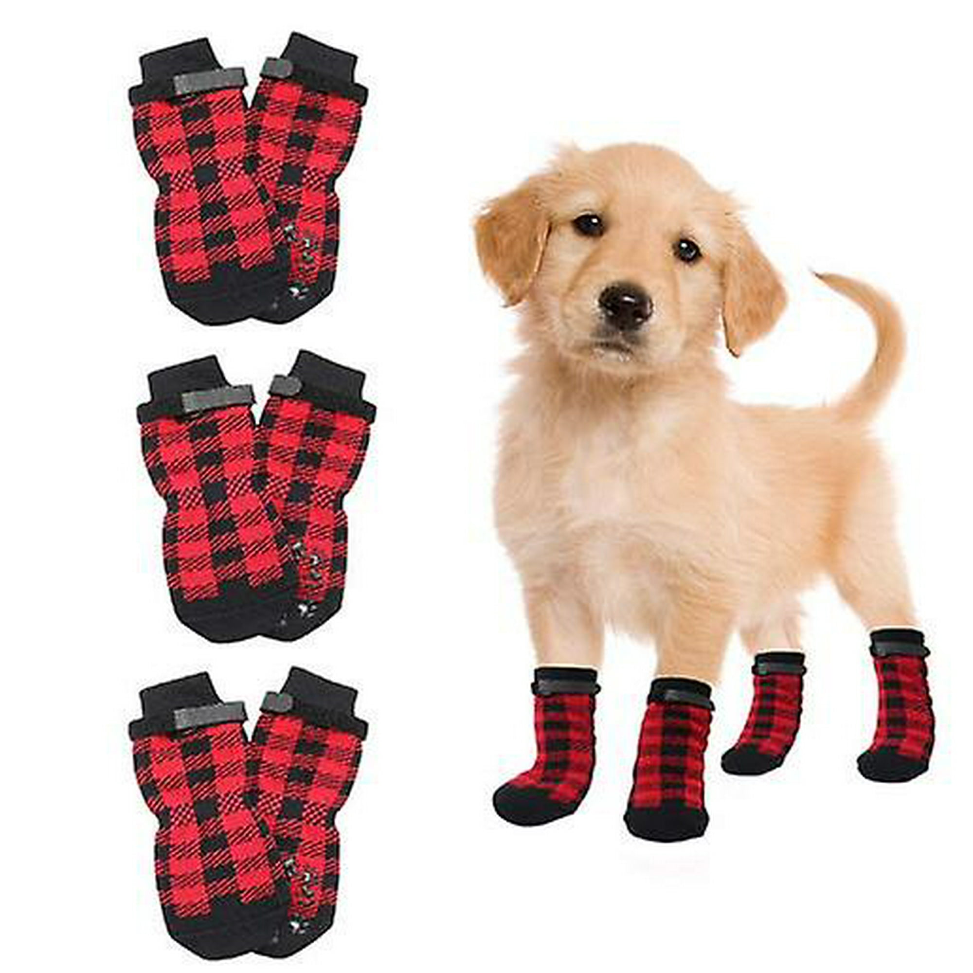Active Anti Slip Dog Socks For Dogs 2 Pairs Soft Adjustable Paw Protection Dog Grip Socks With Strap Traction Control Other