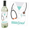 thumbnail image 2 of Big Dot of Happiness Medical School Grad - Doctor Graduation Party Decorations for Women and Men - Wine Bottle Label Stickers - Set of 4, 2 of 8