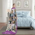 thumbnail image 6 of Custom Blanket with Photo Personalized Picture Text Blanket Customized Sofa Throw Blanket Personalized cobijas Funny Gifts for Valentines,Boyfriend,Dad,Mom,Friends,New Year,Birthday, 6 of 6