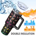 thumbnail image 5 of OBREWU Rainbow Puppy Tumbler with Handle and Lid,Rainbow Puppy 40oz Double Wall Vacuum Insulated Tumbler,Cups Gift for Women and Men, 5 of 7