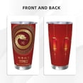thumbnail image 3 of Año de la serpiente 2025 Feliz Año Nuevo chino 2025 Vaso de acero inoxidable Taza de café de viaje de 20 oz Taza térmica portátil con tapas, 3 of 7