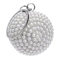 thumbnail image 1 of HLONK Sac de Soirée pour Femmes, Sac à Main de Mariage à Bout Rond avec Perles Artificielles, Pochette de Fête pour Mariée, 1 of 19