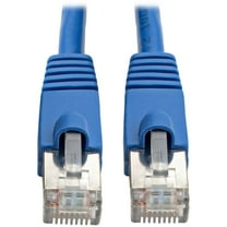 Tripp Lite Cat6a 10G-Certified Snagless Shielded STP Network Patch Cable (RJ45 M/M), PoE, Blue, 25 ft.