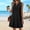 Black, variant on Tank Tops for Women Cute Three Layer V Neck Bell Sleeve Printed Swing Summer Tops Beige 3XL