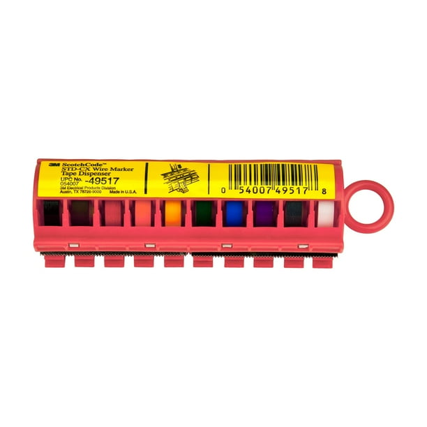 Dispensador de Cinta Marcadora para Cables 3M ScotchCode STD-C con 10 Cintas