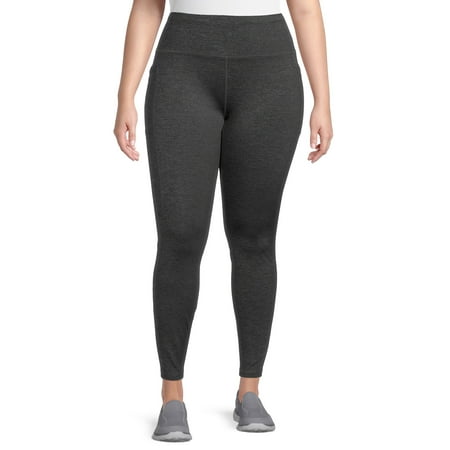 Avia Women's Plus Size 28" Active Ankle Tights with Pockets