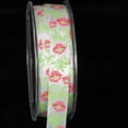 thumbnail image 2 of The Ribbon People Green and White Floral Wired Craft Ribbon 0.5" x 54 Yards, 2 of 2