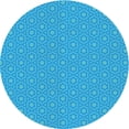 thumbnail image 1 of Ahgly Company Machine Washable Indoor Round Transitional Bright Cyan Blue Area Rugs, 4' Round, 1 of 7