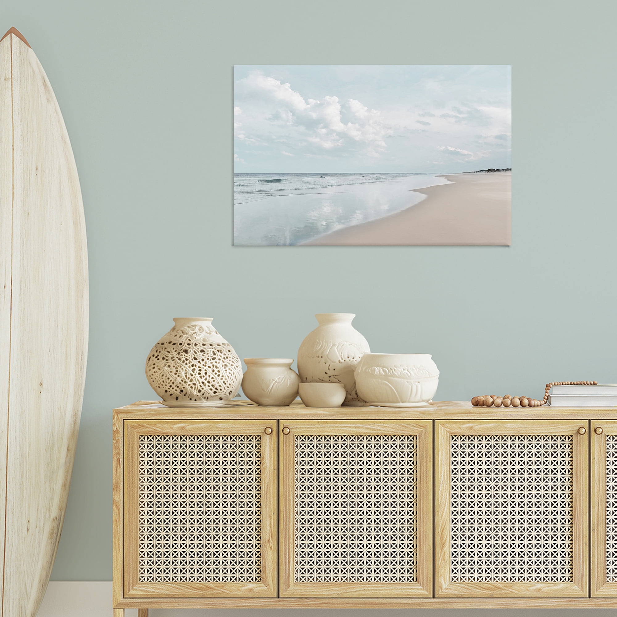 Stupell Industries Endless Beach View Nautical & Beach Photography Wrapped Canvas Art Print Wall Art, 36 x 24