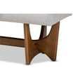 thumbnail image 5 of Bowery Hill Grayish Beige Upholstered Brown Finished Bench, 5 of 8