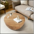 thumbnail image 4 of 35.43"Vintage Style Bucket Shaped Coffee Table for Office, Dining Room and Living Room,Natural, 4 of 12