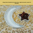 thumbnail image 5 of Home Festive Desktop Iron Moon Star Decorative Tray (White) 2 Pieces, 5 of 5