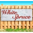 thumbnail image 1 of White Spruce Red & Chrome 13 oz Vinyl Banner With Metal Grommets, 1 of 4