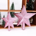 thumbnail image 2 of Adornos de estrella para la copa del árbol de Navidad, polvo dorado brillante, estrella de cinco puntas, adorno de Año Nuevo, adornos navideños, 2 of 5