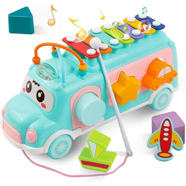 Acheter Jouet pour bébé de 6 à 12 mois, xylophone de bus musical pour  enfants, jouets pour garçons et filles de 1 an, tout-petits de 1 à 3 ans,  jouets préscolaires pour