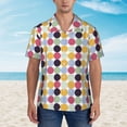 thumbnail image 4 of Lsque Polka Dot pattern Hawaiian Shirt for Men, Unisex Summer Beach Casual Short Sleeve Button Down Shirts-Small, 4 of 9