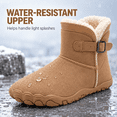 thumbnail image 6 of Barefoot Boots for Men and Women, Wide Toe Box Winter Snow Boots, Fur-Lined High-Top Shoes with Non-Slip Outsole for Outdoor Walking and Hiking, 6 of 8
