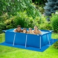 thumbnail image 6 of Rectangular Pool Ground Cloth for 8ft to 16ft Above Ground Pools Inflatable Swimming Pools Dog Pools，Waterproof PE Swimming Pool Liner Pad ，Prevents Punctures Pool, 6 of 7