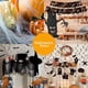 thumbnail image 3 of Decoraciones de Halloween para interiores y exteriores, recuerdos de fiesta de HAPPY HALLOWEEN con mantel de telarañas, suministros para fiestas colgantes, globos de esqueleto de murciélagos, tel, 3 of 4