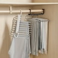 thumbnail image 2 of Mistaha Space-Saving 5-Layer Pants Hanger with Non-Slip Design for Closet Organization and Dorm Room Storage, 2 of 7