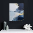 thumbnail image 4 of Nawypu Blue and Gold Abstract Wall Art Modern Watercolor Painting Fluid Ink Canvas Print Artwork Picture Decor for Office Home Decoration, 4 of 4