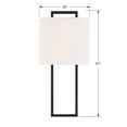 thumbnail image 5 of FRE-422-BF Crystorama Lighting Fremont - One Light Wall Mount-Black Forged Finish, 5 of 13