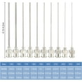 thumbnail image 2 of 20 unidades de agujas dispensadoras de acero inoxidable de 2 pulgadas con punta roma y conector Luer Lock para rellenar pegamento de 15/16/17/18/19/20/21/22/23/24G, 2 of 9