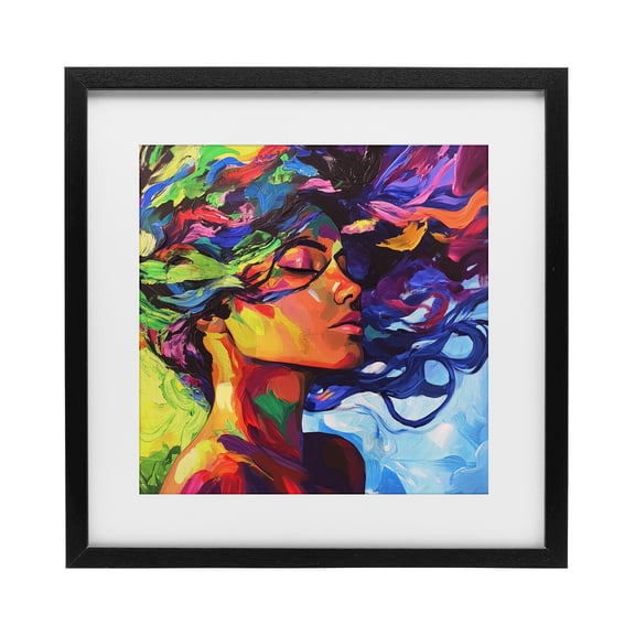 Stupell Industries Flowing Whirlwind Of Colors Black Framed Print Under Glass, design by Svetlana Aleynikova