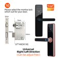 thumbnail image 2 of Door Lock, Tuya Bluethooth Biometric Fingerprint Electronic Lock RFID Card Remote Unlocking Smart Door Lock ,Easy to Install, 2 of 7