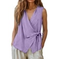 thumbnail image 5 of Brqkzdu Womens Summer Tank Tops Wrap V Neck Work Sleeveless Shirts Dressy Casual Comfy Lightweight Business Vest Tops, 5 of 7
