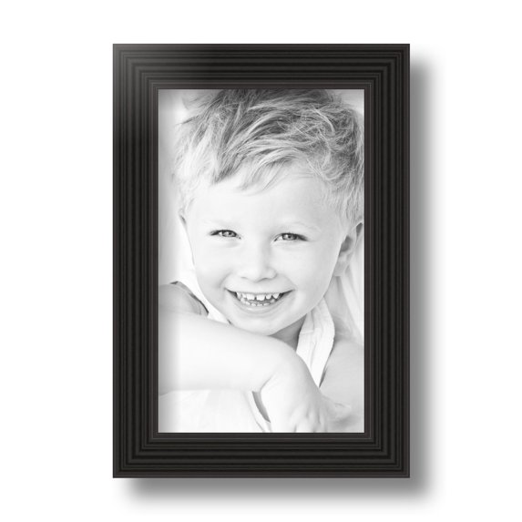 ArtToFrames 5x8 inch Black Picture Frame, Black Wood Poster Frame (4102)
