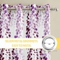 thumbnail image 6 of Purple Weeping Eucalyptus Kitchen Curtains Window Panels, Spring Summer Farmhouse Leaves Insulated Window Treatment Curtain, Grommet Curtains for Bedroom/Living Room/Bathroom, 2 Piece 42"Wx84"L, 6 of 8